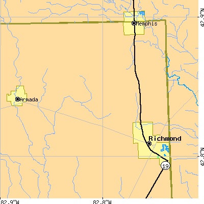 Zip code 48062 close-up map