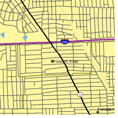 Zip code 48069 close-up map