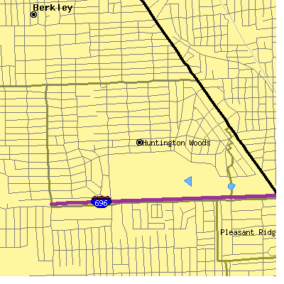 Zip code 48070 close-up map