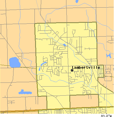 Zip code 48144 close-up map
