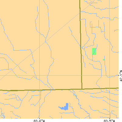 Zip code 48191 close-up map