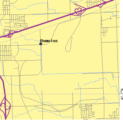 Zip code 48242 close-up map