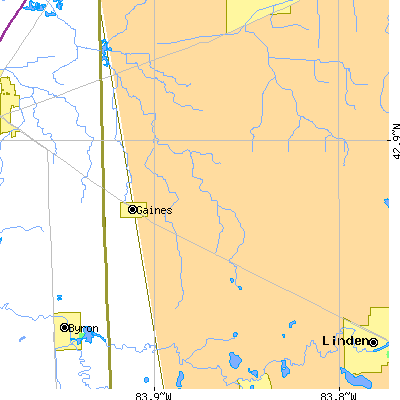 Zip code 48436 close-up map