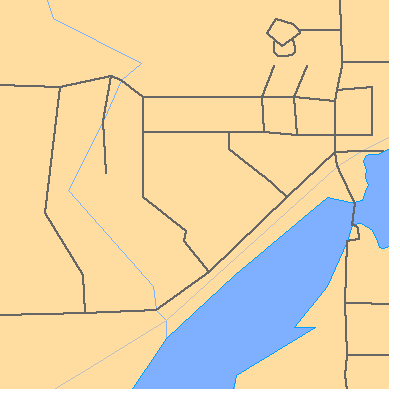 Zip code 48437 close-up map
