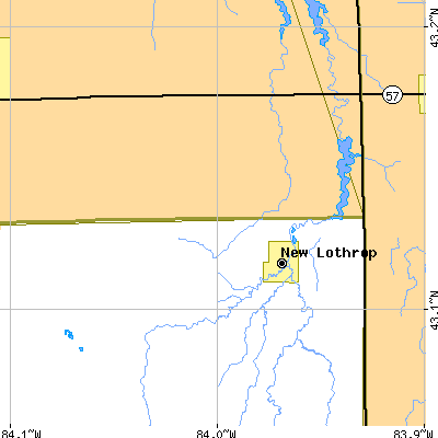 Zip code 48460 close-up map