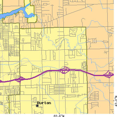 Zip code 48509 close-up map