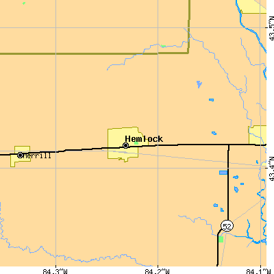 Zip code 48626 close-up map