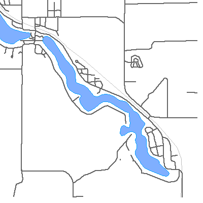 Zip code 48633 close-up map