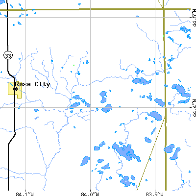 Zip code 48635 close-up map