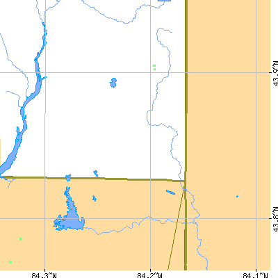 Zip code 48652 close-up map