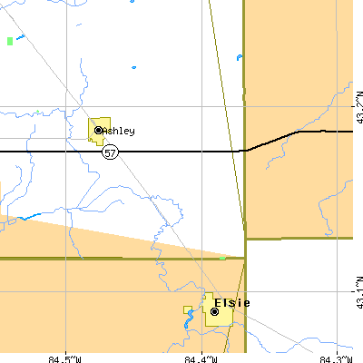 Zip code 48807 close-up map