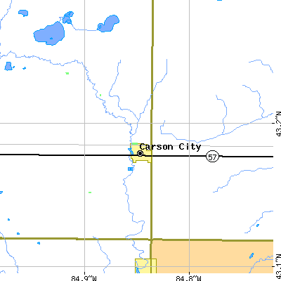 Zip code 48811 close-up map