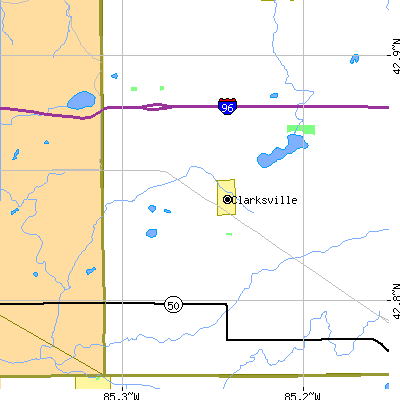 Zip code 48815 close-up map