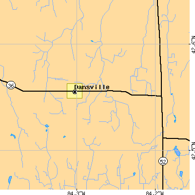 Zip code 48819 close-up map
