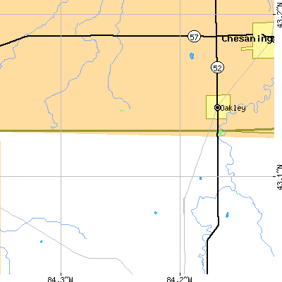 Zip code 48841 close-up map