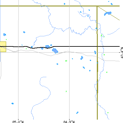 Zip code 48891 close-up map