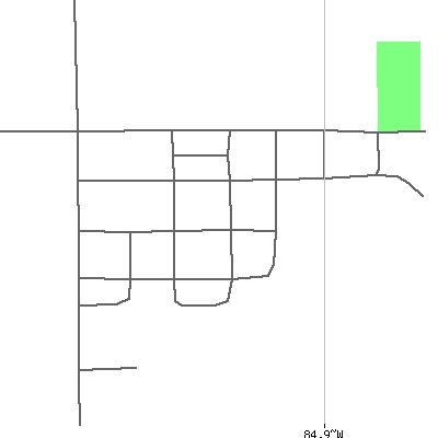 Zip code 48896 close-up map