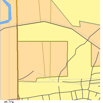 Zip code 49016 close-up map