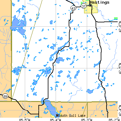 Zip code 49046 close-up map