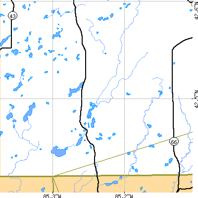 Zip code 49050 close-up map