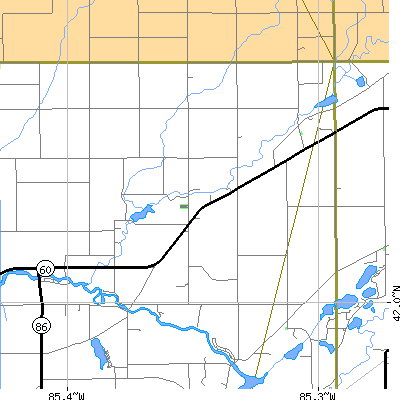 Zip code 49066 close-up map