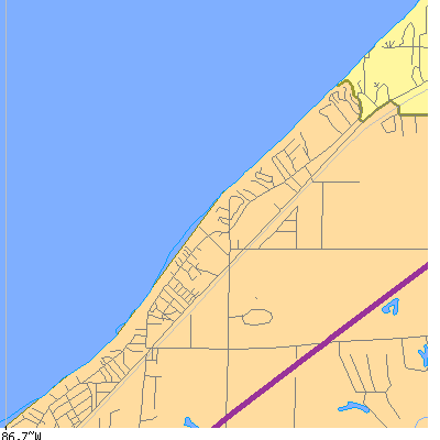 Zip code 49116 close-up map