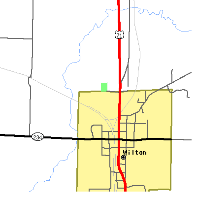 Zip code 71865 close-up map