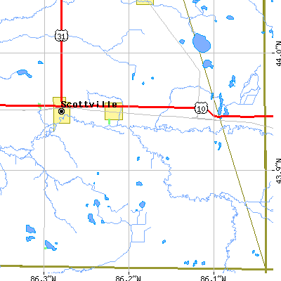 Zip code 49405 close-up map