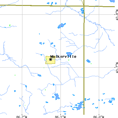 Zip code 49459 close-up map