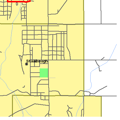 Zip code 49964 close-up map