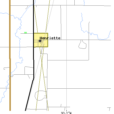Zip code 55036 close-up map