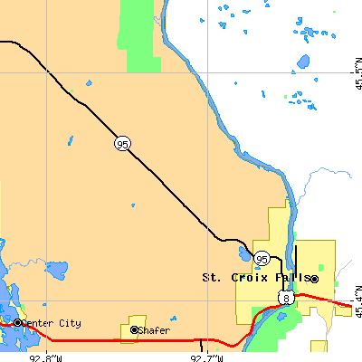 Zip code 55084 close-up map