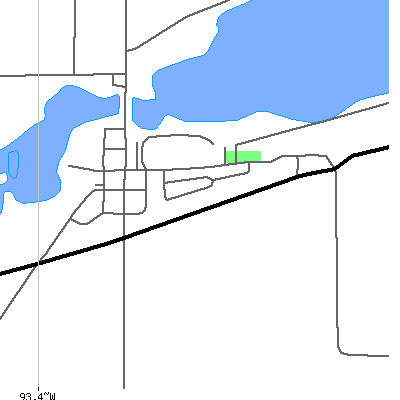Zip code 55087 close-up map
