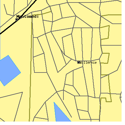 Zip code 55090 close-up map