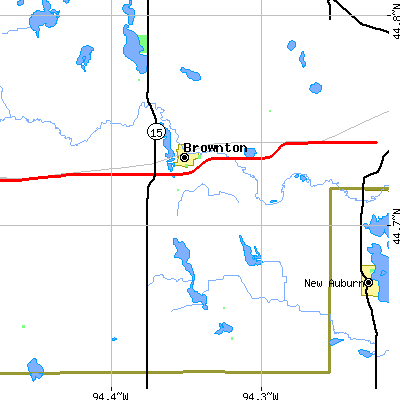 Zip code 55312 close-up map