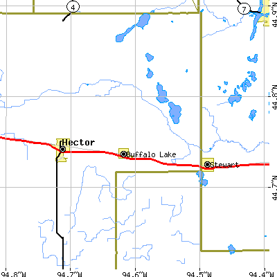 Zip code 55314 close-up map