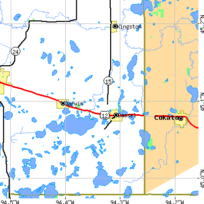 Zip code 55325 close-up map