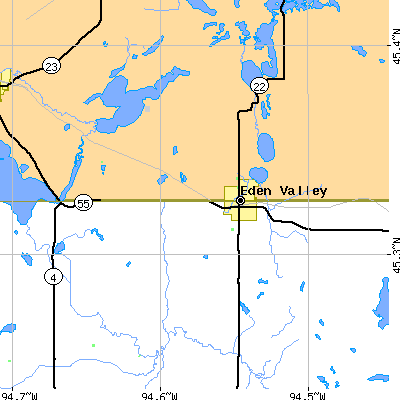 Zip code 55329 close-up map