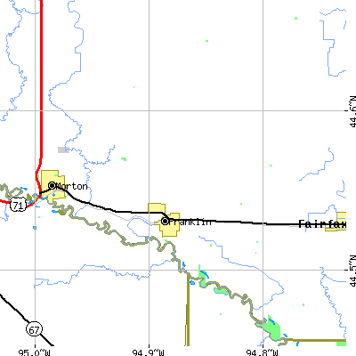 Zip code 55333 close-up map