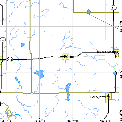 Zip code 55335 close-up map