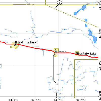 Zip code 55342 close-up map