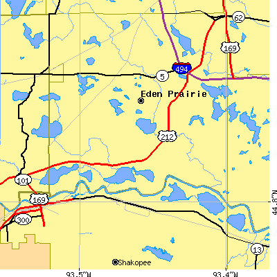 Zip code 55347 close-up map