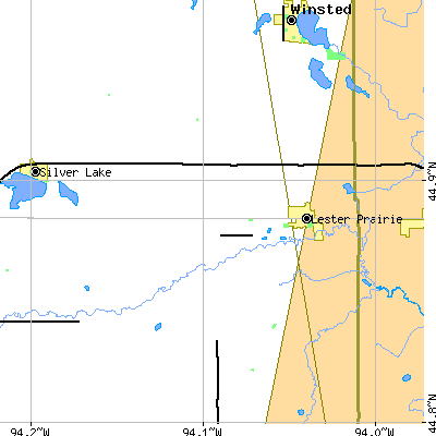 Zip code 55354 close-up map