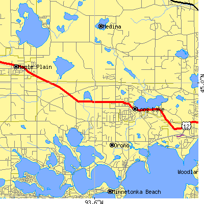 Zip code 55356 close-up map