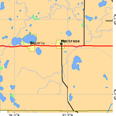 Zip code 55363 close-up map