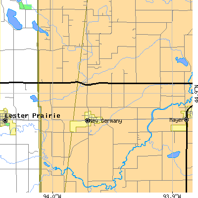 Zip code 55367 close-up map