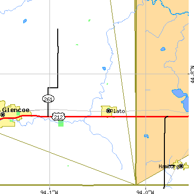 Zip code 55370 close-up map