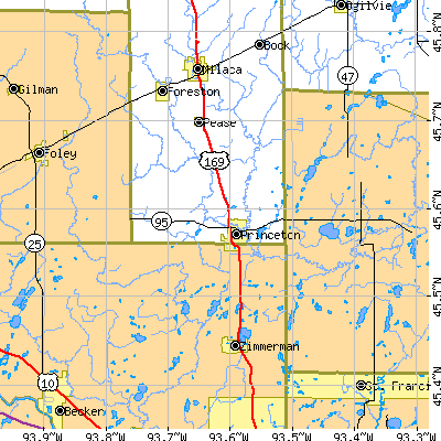 Zip code 55371 close-up map