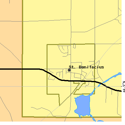 Zip code 55375 close-up map