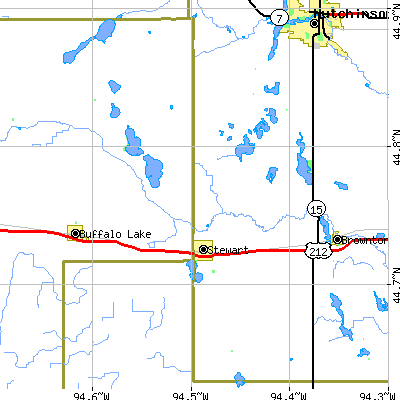 Zip code 55385 close-up map